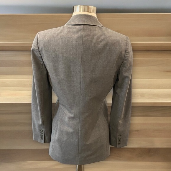 Caslon Wool Tweed Blazer Jacket In Grey Size 4 Petite - Picture 9 of 15